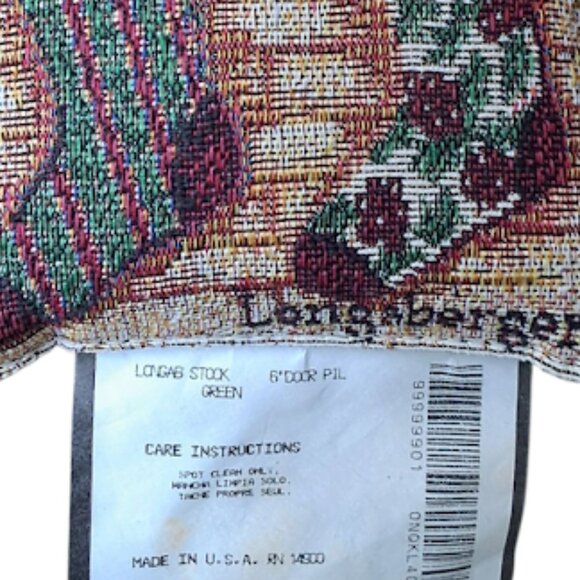 Longaberger Tapestry Door Knob Pillow Christmas Stockings 6” x 6”  Square - Picture 5 of 5